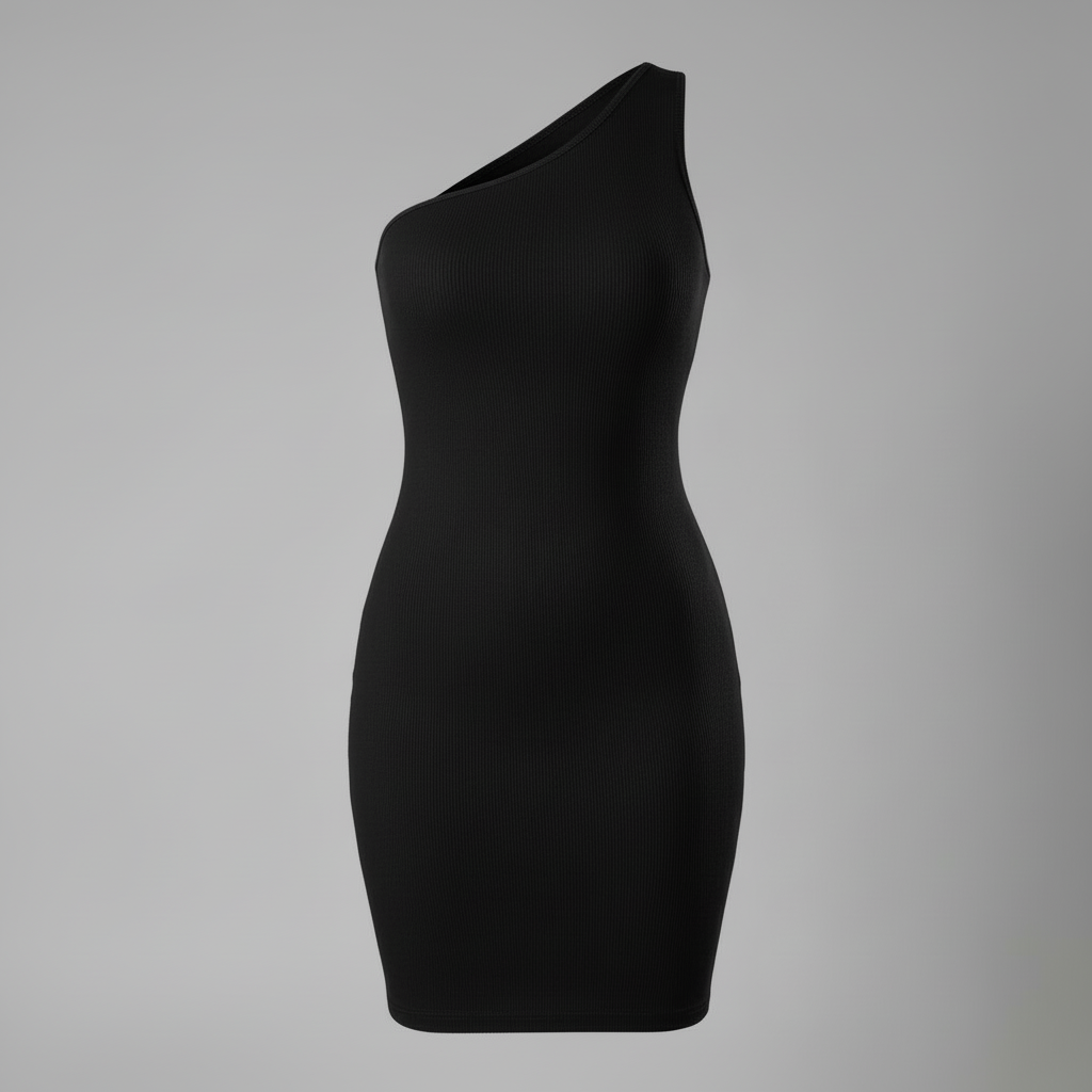 One Shoulder Shapewear Mini Dress | Women's Cocktail Dress 2