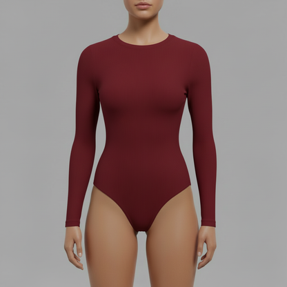 Sculpt Long Sleeve Bodysuit | Women's Shapewear Bodysuit 2