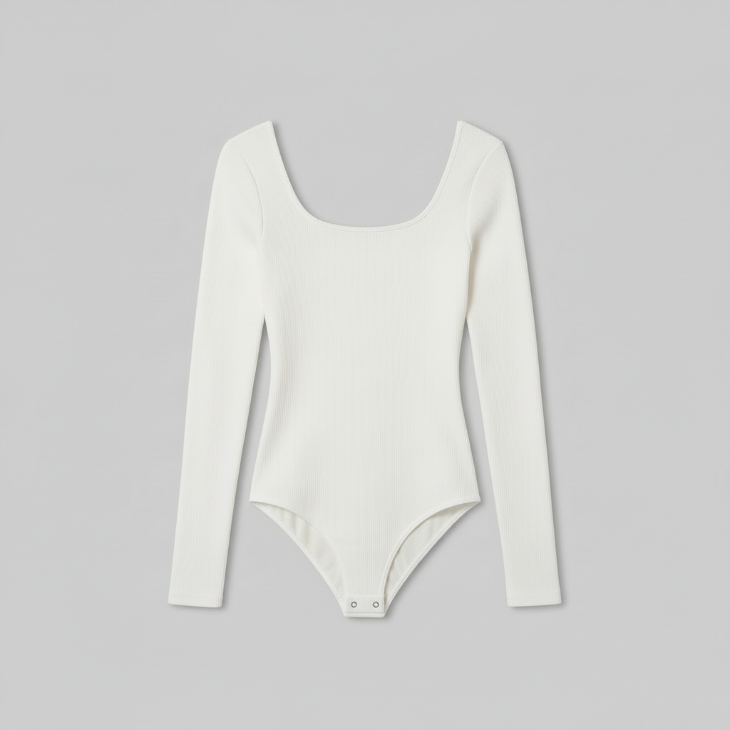 Sleek Long Sleeve Black Bodysuit | Women's Shapewear Fashion 3