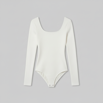 Sleek Long Sleeve Black Bodysuit | Women's Shapewear Fashion 3