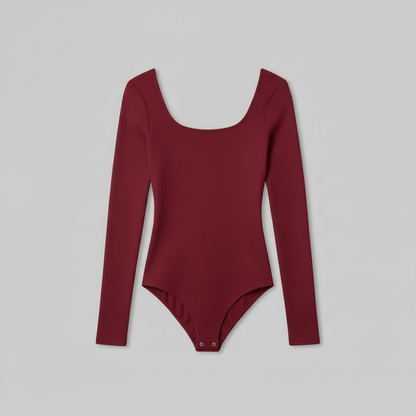 Sleek Long Sleeve Black Bodysuit | Women's Shapewear Fashion 6