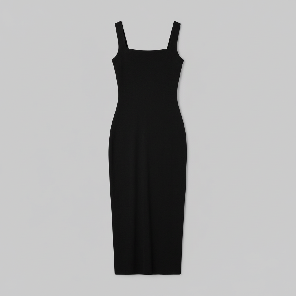 Square Neck Midi Dress | Women's Body Shaping Dress 2