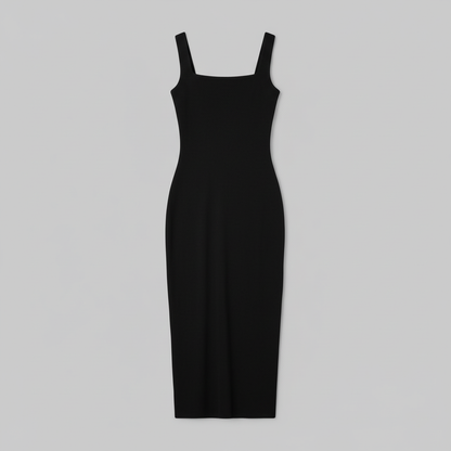 Square Neck Midi Dress | Women's Body Shaping Dress 2