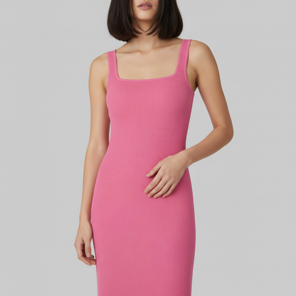 Square Neck Midi Dress | Women's Body Shaping Dress 3